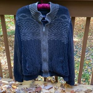 Utex black/grey sweater jacket